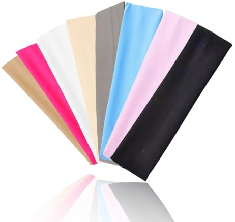 AYNKH 8pcs Damen Sport Haarbänder, Damen dünne Elastische Haarbänder, rutschfeste Weiche Haarbänder Geeignet für Yoga Fitness Laufen