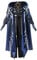 SOOYOOYOO Genshin Impact Cosplay II Capitano Kostüm Blau-Schwarz mit Goldketten Fantasy-Rollenspiel Cosplay Outfit Ideal für Cosplay und Anime-Fans(Unisex,3XL)
