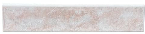 Battiscopa in Gres Porcellanato Effetto Marmo Rosa, 8 x 40 cm, Spessore 0,7 mm, per Interni ed Esterni prezzo riferito a 1 pz