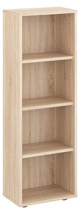 KOMTO Regal 40 cm breit Sonoma Eiche - Bücherregal mit 4 Ebenen und Höhenverstellbare Regale, Standregal, Aufbewahrungsregal | Bookshelf Lumo 40 x 120 x 24 cm (BxHxT)