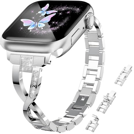KeHowy Metall Armband für Apple Watch Armband 38mm 40mm 41mm 42mm, Damen