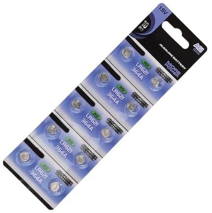 LIGSLN 10 Stück Alkaline Knopfzellen 1,55V Alkaline Knopfzellen für Fernbedienungen Kleine Elektronik LR59/LR41/LR66