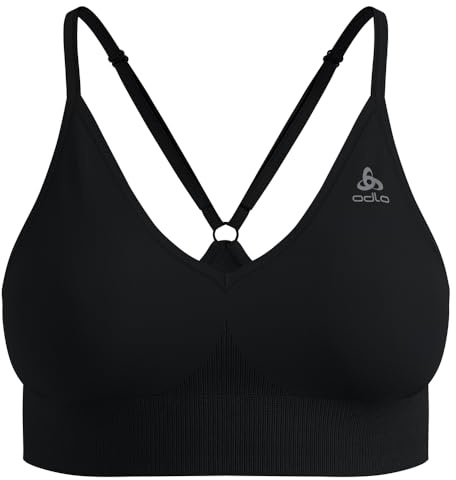 Odlo Damen Sport BH Seamless Low - Padded | Nahtloser Sport-BH mit sanftem Halt und bequemeren Passform, schnelltrocknend, atmungsaktiv