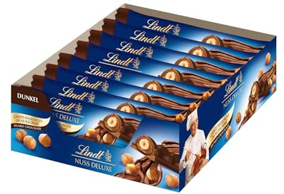 Lindt Schokolade | NUSS DELUXE Dunkle Haselnuss, 630g Riegel, Schokoriegel | Dunkle Schokolade, geröstete Haselnüsse, Nusscreme, Schokoladenriegel, für unterwegs, zum Teilen & Genießen