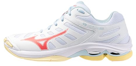 Mizuno Damen Volleyballschuh Wave Voltage WOS - V1GC2460, Farbe:weiß/gelb, Damen Schuhe:41