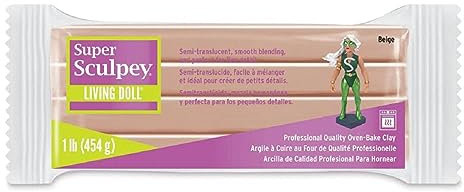 Sculpey Super ZSLD-1 Living Doll Clay 1lb-Beige