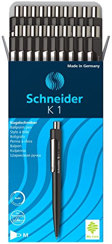 Schneider 3151 K 1 Druckkugelschreiber (M, dokumentenecht) 20er Packung, schwarz