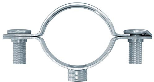fischer Schraubabstandsschelle AM 63, die montagefreundliche Metall-Abstandsschelle für Kabel und Rohre, mit Schnellverschlussbügel für ein leichtes Öffnen und Schließen, 10 Stück