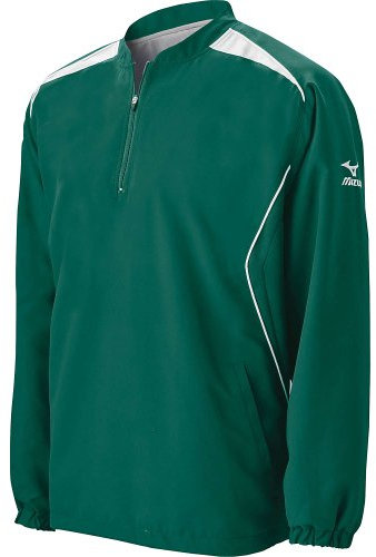 Mizuno Boy 's Youth Prestige Lange Ärmel Mit Taschen G2 Vlies Jersey, Jungen, 350283, Wald, M