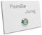Jung-Edelstahl-Design Klingelplatte London 004 Größe 120 X 80 X 3 mm weiß RAL 9016 Pulverbeschichtet Gravur LED Taster (grün) Edelstahlklingel Haustürklingel Klingel Türklingel