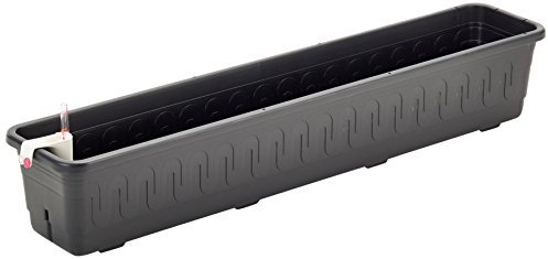 Plastkon Gardenico Smart System Fantazie - Jardinera con riego automático (100 cm), Color Gris y Gris