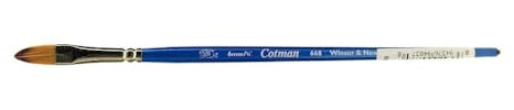 Winsor & Newton Cotman Pinceau Aquarelle Série 668 Usé Bombé Manche Court 6mm