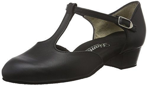 Diamant Damen Tanzschuhe 053-029-034 Standard & Latein, Schwarz (Schwarz), 33 2/3EU (1.5 UK)