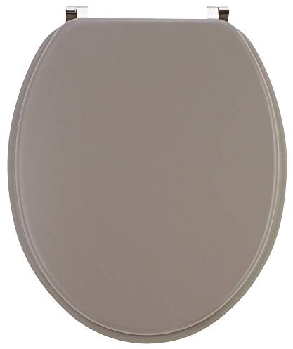 Wirquin 20717957 Abattant WC en fibre de bois Woody en forme U, taupe Mat