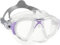 Cressi Nano, Maschera Subacquea Professionale Donna, Trasparente Crystal/Lilla