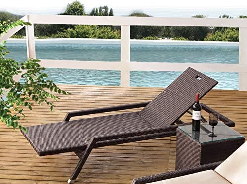 Destiny Gartenliege Auckland 200x75x40cm, verstellbar Bronze, ohne Auflage