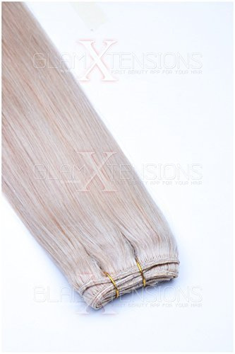 Weft Echthaartresse glatt 100% indisches Echthaar 80cm Haarverlängerung Extensions
