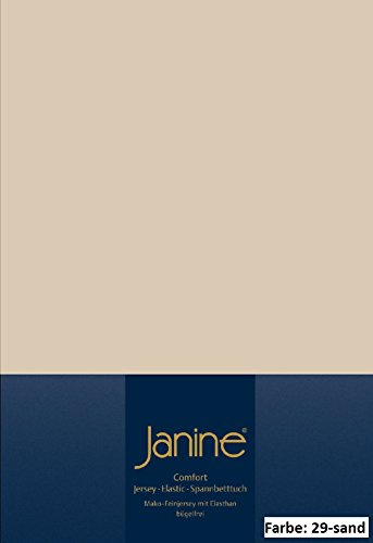 Janine Spannbettlaken Elastic 5002, Gr. 200x200 cm, Fb. 29 Sand, Elastic-Jersey