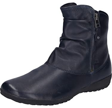 Josef Seibel Femme Bottines,Bottillons Naly 24, Dame Bottines,Largeur G (Normale),Demi-Botte,Bottes pour Femmes,froncée,Bleu (Ocean),40 EU / 6.5 UK