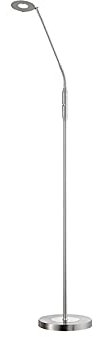 Fischer & Honsel Stehleuchte Dent 1x LED 6,0 Watt, matt, nickelfarben, 3 Stufen CCT, stufenlos dimmbar, 40107, 23 x 23 x 150 cm (LxBxH), 760 lm, 2700 K / 3350 K / 4000 K