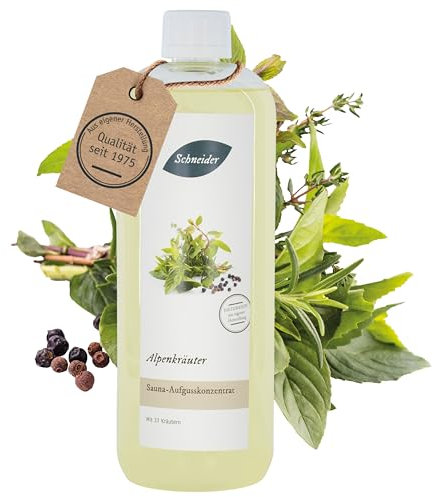 Saunabedarf Schneider - Aufgusskonzentrat, Saunaaufguss Alpenkräuter 1000ml