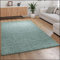 Paco Home Hochflor Teppich Wohnzimmer Shaggy Langflor Modern Einfarbig Ohne Muster, Grösse:200x280 cm, Farbe:Türkis