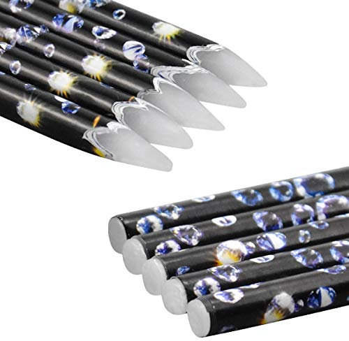 Diamant Malerei Zubehör 5 Stück Wachsstift Diamond Painting Stift Stickerei Zubehör Werkzeug für Nails Strass Edelsteine Nail Design Dotting Tool Set