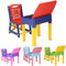 A406 Kids Study Desk Study table and chair set Junior's Toddler study chair and desk for children boys and girls gift set (Blue)