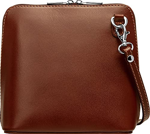 Caspar Kleine Elegante Leder Clutch Damen Umhängetasche - CLASSIC LINE - Modell No.804, Farbe:marone, Größe:One Size