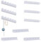 LdawyDE Necklace Hanger, 9 Pcs Necklace Organizer Holder Self-Adhesive Jewelry Earrings Rings Organiser Pendant Bracelets Plastic Storage Shelf Wall Mounted Wardrobe Save Space