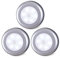 Motion Sensor Lights Indoor, STAR-SPANGLED High CRI Stick on Puck Lights Battery Powered, Cordless LED Light for Under Cabinet, Cupboard, Wardrobe, Stairs, Kitchen, Hallway (Silver, Cool White, 3Pack)