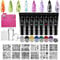 Biutee Nail Stamp Kit with Stamper and Scraper,8 Colors Nail Stamping Polish Gel and 12pcs Nail Stamp,Nail Template for Nail Salon Designs Nail Image Stamp Plates Manicure Templates Nail Art Tools