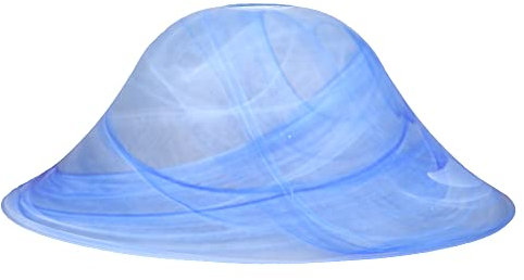 H4L Verre de rechange 42/365 mm - Abat-jour rond en albâtre - Bleu