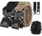 Leskyair 2er Herren Taktischer Gürtel 1,5-Zoll-Hochleistungsgürtel, Nylon Schnellverschluss-Metallschnalle, Geschenk mit taktischem Molle-Beutel und Haken (Schwarz + Braun)
