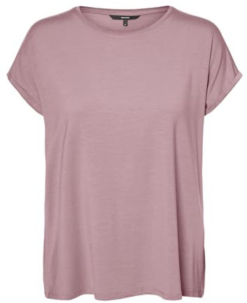 VERO MODA Vmava Plain SS Top Gajrs Noos Maglietta, Nostalgia Rose, XL Donna