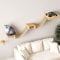JanYoo Cat Hammock - Wall Mounted Cat Bed with Scratching Post, 2 Bridge, 2 Platform Shelf