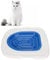 Cat Toilet Training Systems, Cat Toilet Training Kit Professional Cat Toilet Trainer Universal Reusable Environmentally Friendly Cat Toilet Trainer for Pet Cleaning (White Tray, 1 Blue Inner Support)