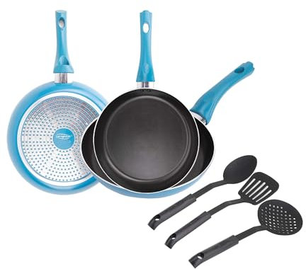 San Ignacio Zahara Set 6Pc: 3 Sartenes (18+22+26 Cm) + 3 Utensilios De Cocina
