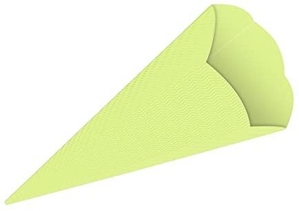 itenga Schultüten Rohling aus Bastelwellpappe 68cm - Schultüten Rohling zum Basteln - 3D Wellpappe (apfelgrün)
