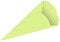 itenga Schultüten Rohling aus Bastelwellpappe 68cm - Schultüten Rohling zum Basteln - 3D Wellpappe (apfelgrün)