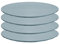 Flacher Teller 26 cm 4er-Set CLUB PLATE Speiseteller Kunststoff Blau Koziol