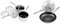 Ninja ZEROSTICK Stainless Steel Cookware 3-Piece Saucepan Set & ZEROSTICK 2-Piece Frying Pan Set, Stainless Steel Cookware