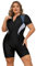 Odizli Plus Size Swimwear for Women Swimming Costume Floral Zip Up One Piece Boyleg Swimsuit Ladies Muslim Full Body Burkini Modest Bathing Suits Rash Guard Neoprene Wet Surf Wetsuit Grey L