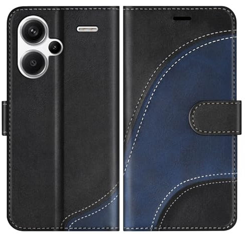 BoxTii Coque pour Xiaomi Redmi Note 13 Pro Plus 5G, Housse en Cuir PU Pochette de Portefeuille, Magnétique Étui de Protection Housse Coque pour Redmi Note 13 Pro Plus 5G, Noir