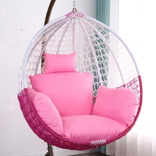 STORYSUNG Hanging Chair Cushion Basket Chair Cushion Hanging Egg Rattan Chair Wicker Hammock Pod Swing Chair Cushion, Balcony Patio Garden Back Cushion(A)
