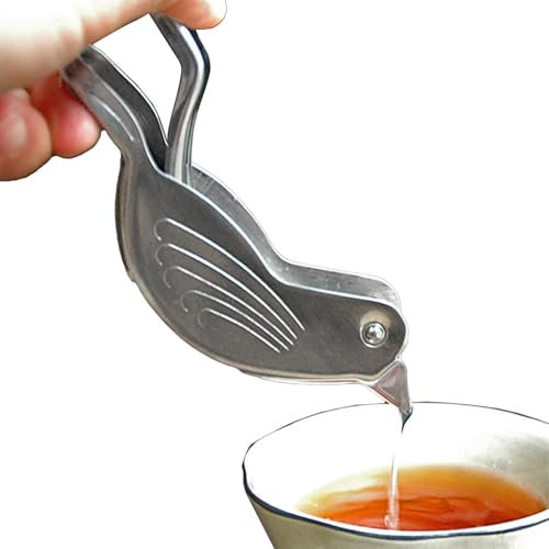 Manuelle Zitronenpresse, Vogel-Limettenpresse, Edelstahl-Zitronenscheibenpresse, tragbare Fruchtpresse, Küchenwerkzeug für Orangen-Zitronen-Limetten-Granatapfel-Zitrusfrüchte