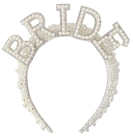Bride to be Haarschmuck,Perlen Haarreif,Bride Haarschmuck,Breites Perlenstirnband für Bräute,Hochzeits-Haarschmuck für Bräute,Für Hochzeitsdekorationen, Junggesellenabschiedsdekorationen