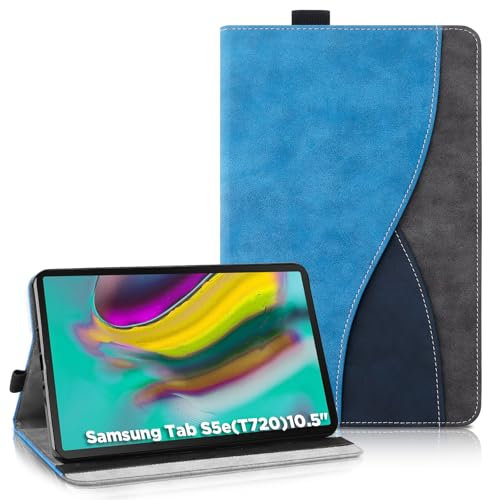 AsWant Custodia per Samsung Galaxy Tab S5e 10.5 Pollici 2019 SM-T720/T725 - Pelle Ultra Sottile PU Case con Funzione Stand Tablet Protettiva Cover Galaxy Tab S5e (Blu)