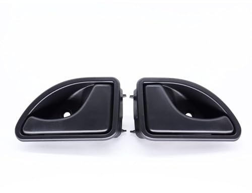 HISports Innentürgriffe 8200259376, 1 Paar Auto-Innentürgriff Links und rechts Vorne Kompatibel mit Renault Twingo & Kangoo Ersetzen 8200289434 8200247802 (Schwarz)