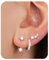Lucktao 3 Paar Ohrringe Silber 925 Set für Damen,Ohrstecker Silber 925 helix piercings silber 925 Set Stapelbar Zirkonia Ohrstecker Creolen Ohrringe Set für Mehrere Piercings,Damen(3 Paar Silber)